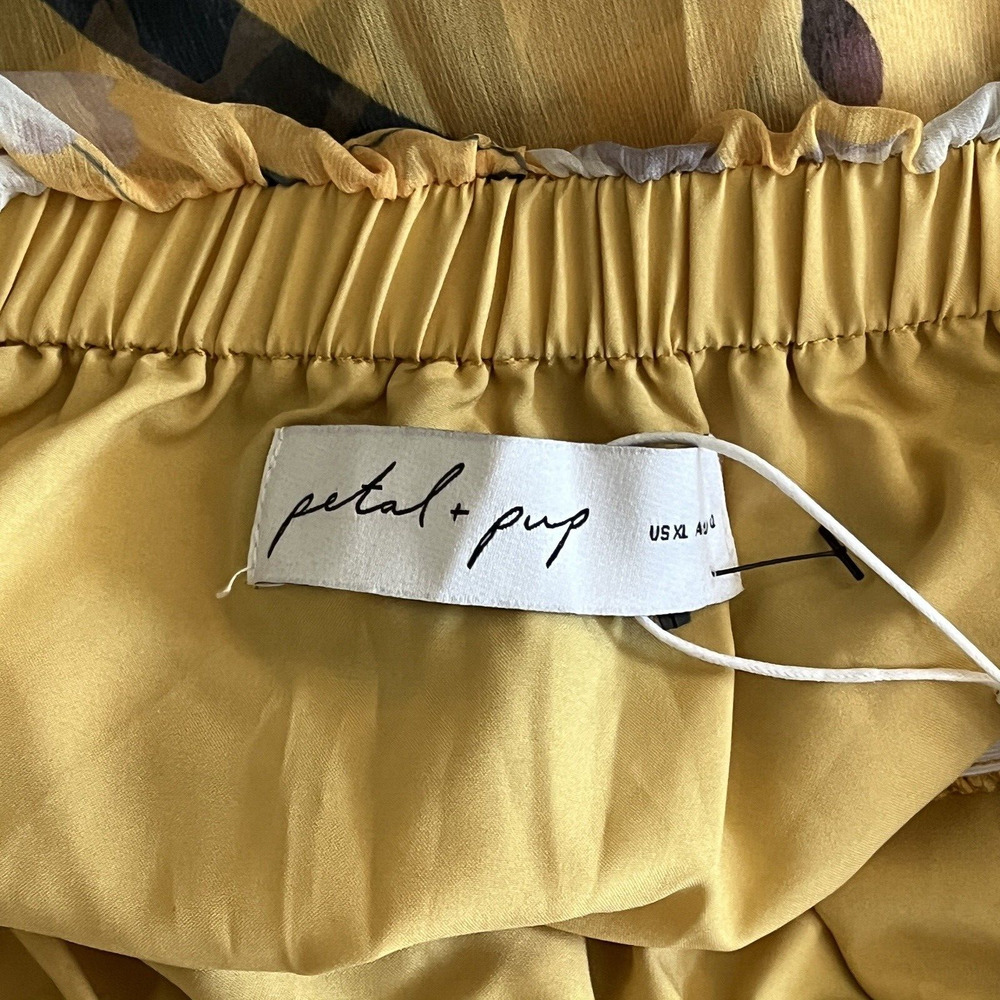 Petal & Pup Yellow Strapless Ruffled Maxi Dress NWT - Picture 10 of 12